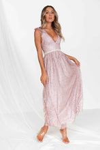 Load image into Gallery viewer, Wealth of Glitter Maxi Dress (Rose Gold)
