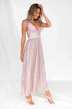 Load image into Gallery viewer, Wealth of Glitter Maxi Dress (Rose Gold)
