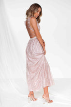 Load image into Gallery viewer, Wealth of Glitter Maxi Dress (Rose Gold)
