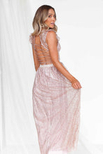 Load image into Gallery viewer, Wealth of Glitter Maxi Dress (Rose Gold)
