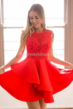 Load image into Gallery viewer, Wilde Willow Lace Dress (Red)
