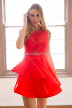 Load image into Gallery viewer, Wilde Willow Lace Dress (Red)
