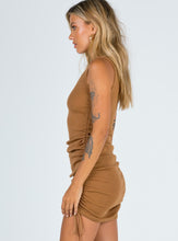 Load image into Gallery viewer, Military Minds Mini Dress (Camel)
